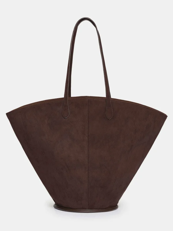 Source Unknown Clothing-Medium Suede Tote, Toffee