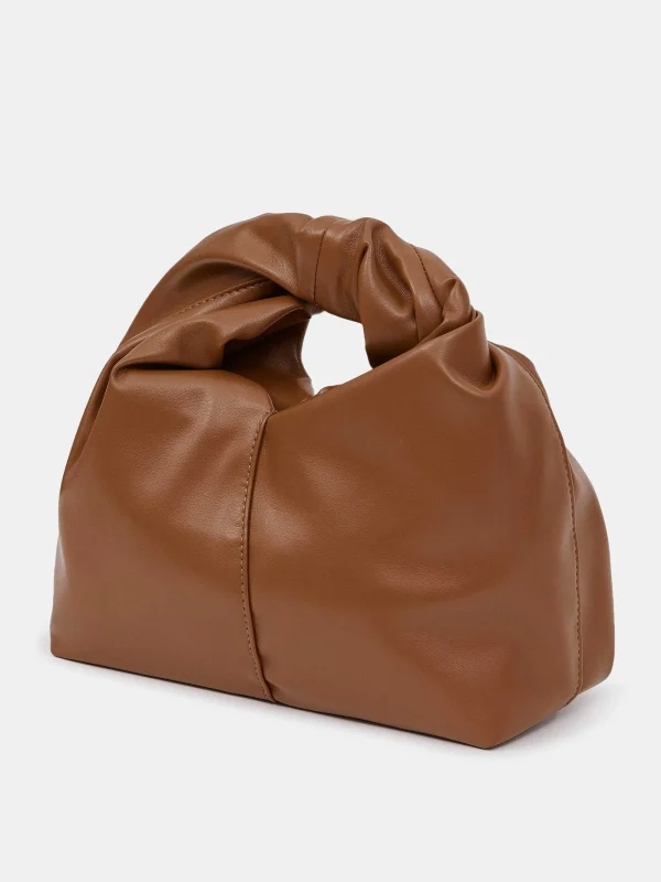 Source Unknown Clothing-Mini Twist Bag, Cognac