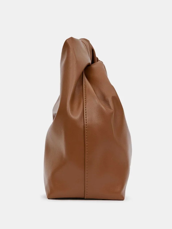 Source Unknown Clothing-Mini Twist Bag, Cognac