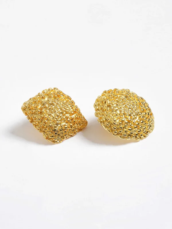 Source Unknown Accessories-Mismatched Earrings, Gold