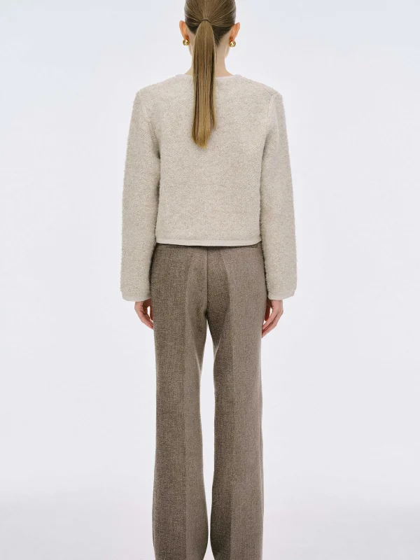 Source Unknown Clothing-Mogador Shearing Wool Cardigan, Beige Melange