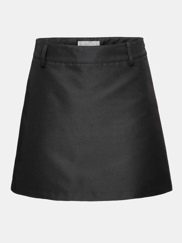 Source Unknown Clothing-Nylon Suit Miniskirt, Black