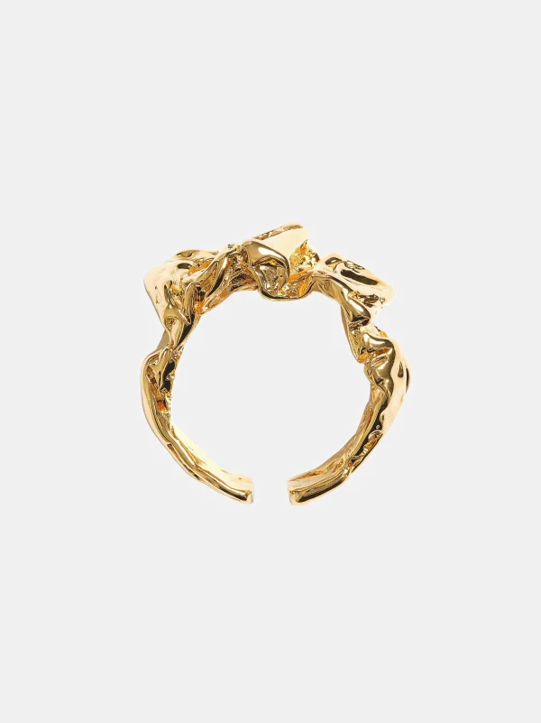 Source Unknown Clothing-Open Signet Ring, Gold