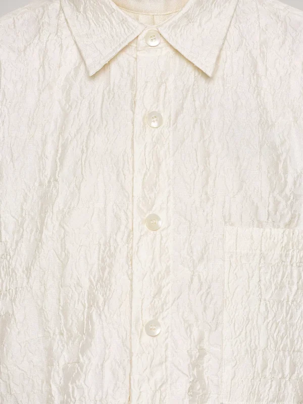 Source Unknown Accessories-Over-Fit Jacquard Shirt, Parchment