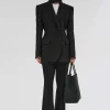 Source Unknown Clothing-Poldo Hourglass Blazer, Black