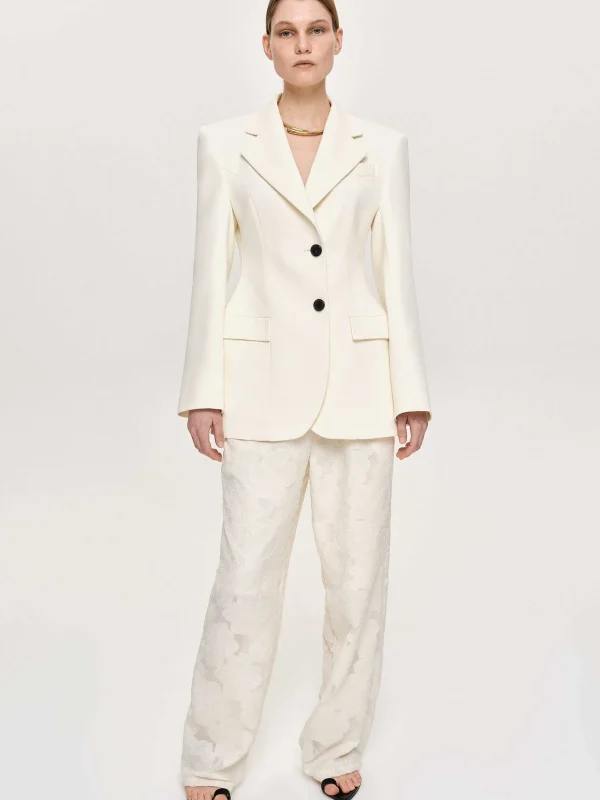 Source Unknown Outerwear-Poldo Hourglass Blazer, Cream