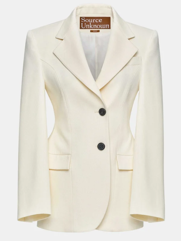 Source Unknown Clothing-Poldo Hourglass Blazer, Cream