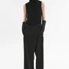 Source Unknown Clothing-Rennert Criss Cross Trousers, Black