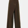 Source Unknown Clothing-Rennert Criss Cross Trousers, Saddle Brown