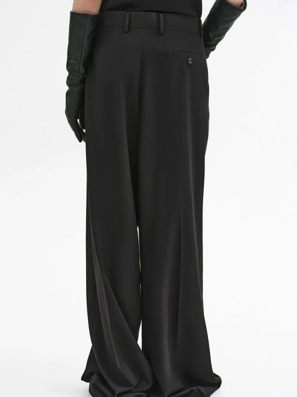 Source Unknown Clothing-Rennert Criss Cross Trousers, Black