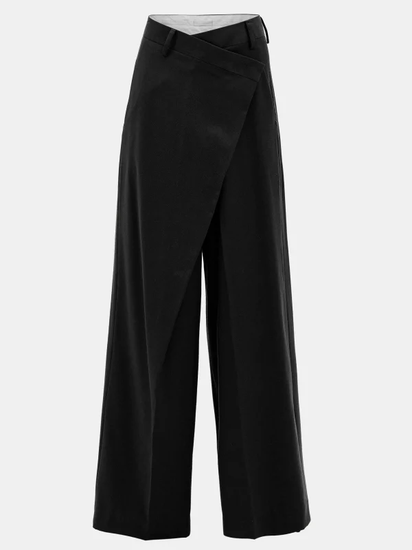 Source Unknown Bottoms-Rennert Criss Cross Trousers, Black