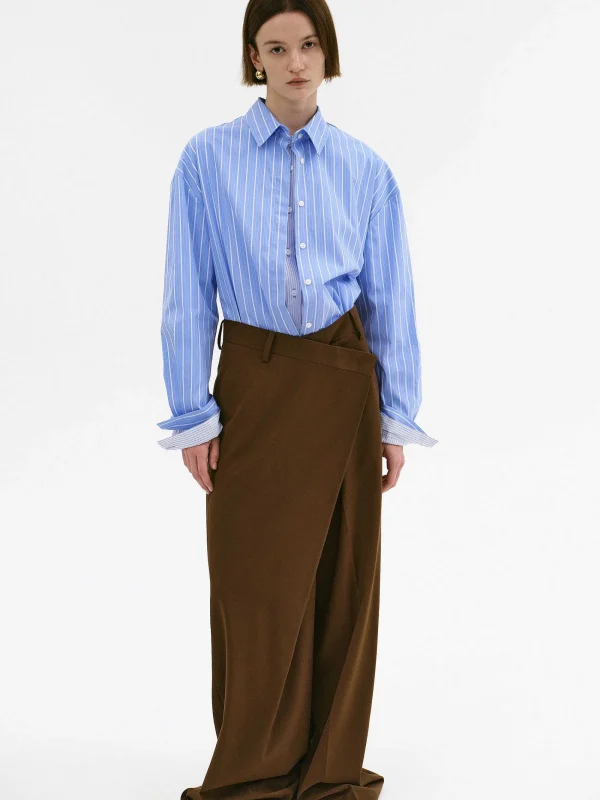 Source Unknown Clothing-Rennert Criss Cross Trousers, Saddle Brown