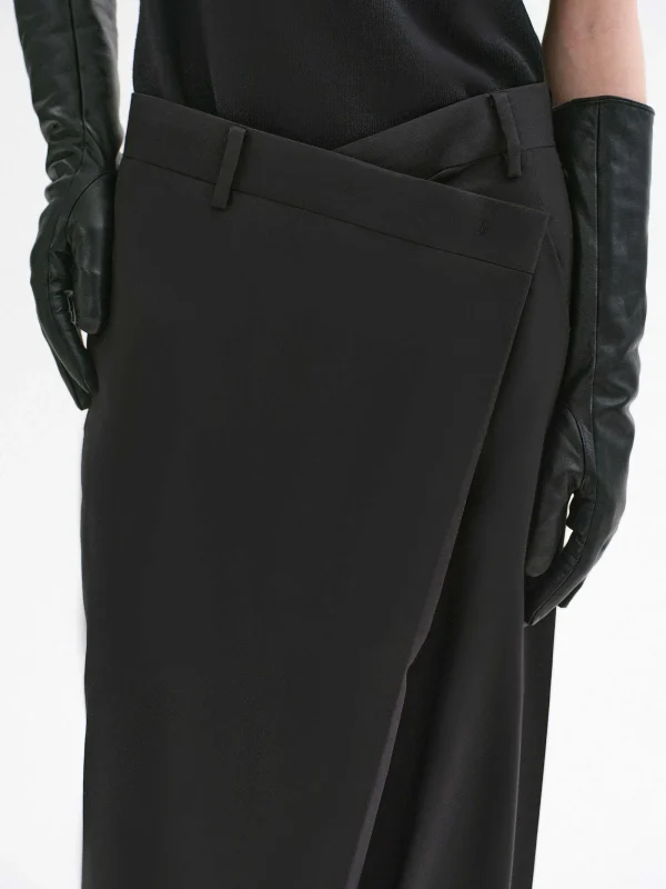 Source Unknown Clothing-Rennert Criss Cross Trousers, Black