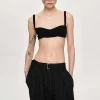 Source Unknown Clothing-Rib Knit Bra, Black