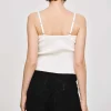 Source Unknown Knitwear-Rib Knit Camisole, White