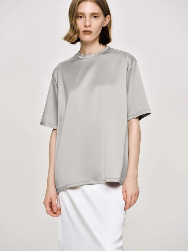 Source Unknown Accessories-Satin T-Shirt, Silver