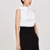 Source Unknown Accessories-Scarf-Neck Top, White