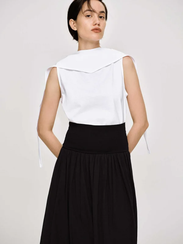 Source Unknown Accessories-Scarf-Neck Top, White