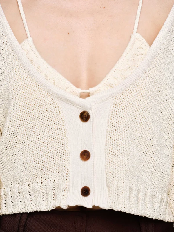 Source Unknown Clothing-Scoop Neck Knit, Almond