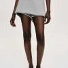 Source Unknown Clothing-Segura Sweat Mini Skorts, Gainsboro Melange