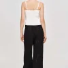 Source Unknown Clothing-Sevilla Crochet Wide Trousers, Black