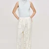 Source Unknown Clothing-Sevilla Crochet Wide Trousers, Ecru