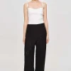 Source Unknown Bottoms-Sevilla Crochet Wide Trousers, Black