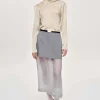 Source Unknown Bottoms-Sheer Midi Skirt, Taupe Gray