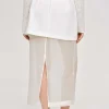 Source Unknown Clothing-Sheer Midi Skirt, White