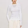 Source Unknown Clothing-Sheer Sleeve Knit, White