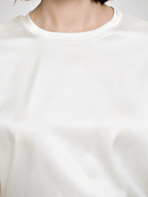 Source Unknown Accessories-Silky Satin T-Shirt, White