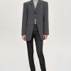 Source Unknown Clothing-Single-Button Blazer, Charcoal