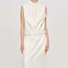 Source Unknown Accessories-Sleeveless Leather Top, Ivory