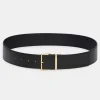 Source Unknown Clothing-Square Buckle Belt, Black