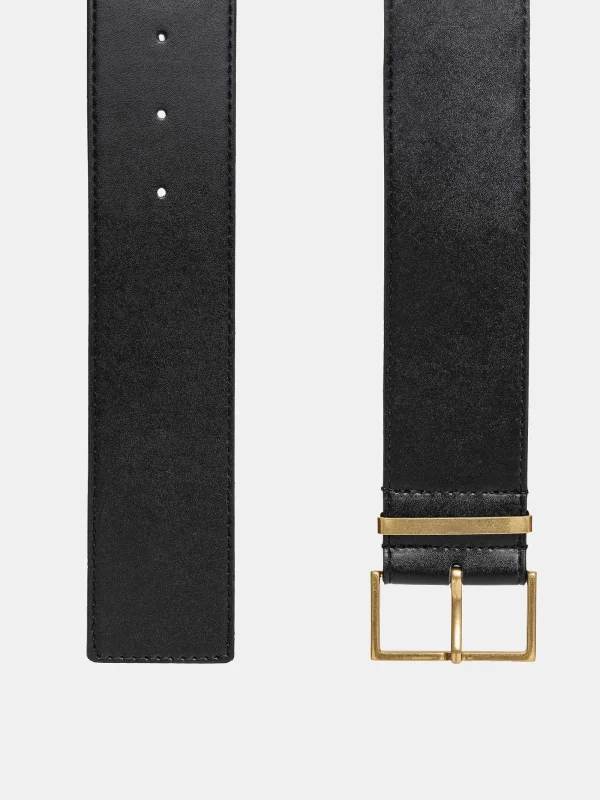 Source Unknown Clothing-Square Buckle Belt, Black