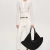 Source Unknown Clothing-Straight Crop Cigarette Trousers, Ivory