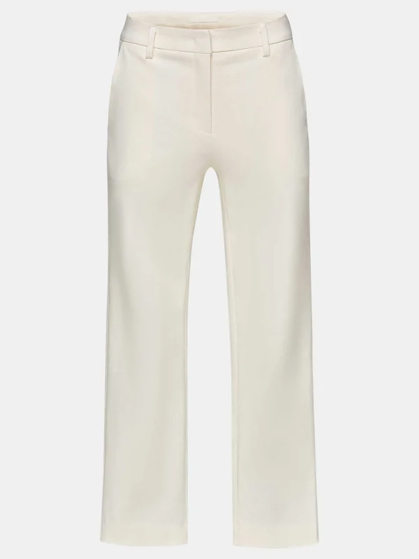 Source Unknown Clothing-Straight Crop Cigarette Trousers, Ivory