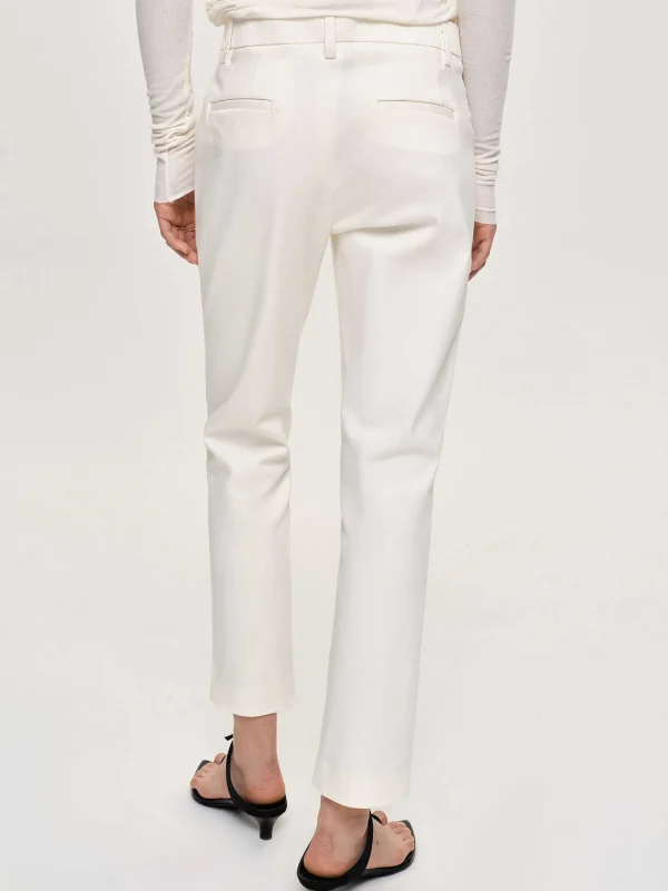 Source Unknown Clothing-Straight Crop Cigarette Trousers, Ivory