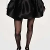 Source Unknown Clothing-Suki Bubble Hem Miniskirt, Black