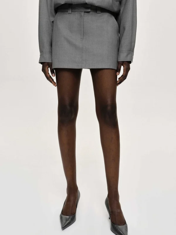 Source Unknown Clothing-Tailored Miniskirt, Dove