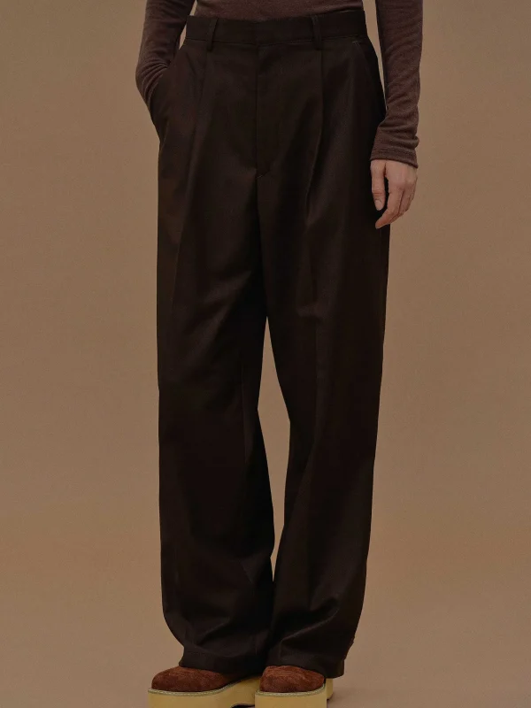 Source Unknown Clothing-Triangle Pocket Relaxed Trousers, Fondant