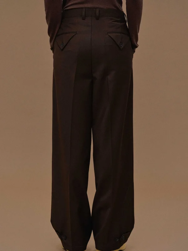 Source Unknown Clothing-Triangle Pocket Relaxed Trousers, Fondant