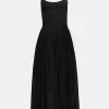 Source Unknown Accessories-Tulle Slip Dress, Black