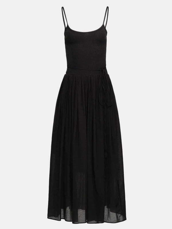 Source Unknown Accessories-Tulle Slip Dress, Black