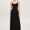 Source Unknown Accessories-Tulle Slip Dress, Black