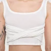 Source Unknown Clothing-Twist Tank Top, White