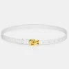 Source Unknown Clothing-Twisted Knot Buckle Belt, White