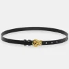 Source Unknown Clothing-Twisted Knot Buckle Belt, Black