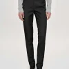 Source Unknown Clothing-Tyia Bias-Cut Slim Trousers, Dark Charcoal