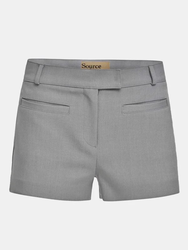 Source Unknown Clothing-Ulna Welt Pocket Shorts, Grey